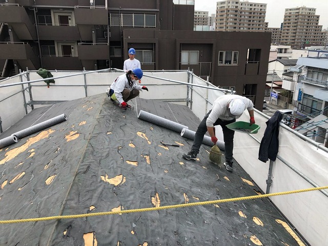 防水シートの準備